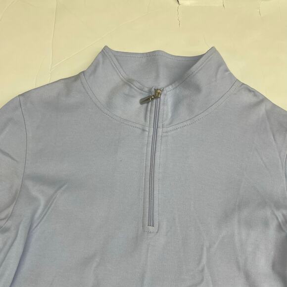 NWOT Pedal Size 7 Blue Quarter Zip Pullover - Picture 3 of 3